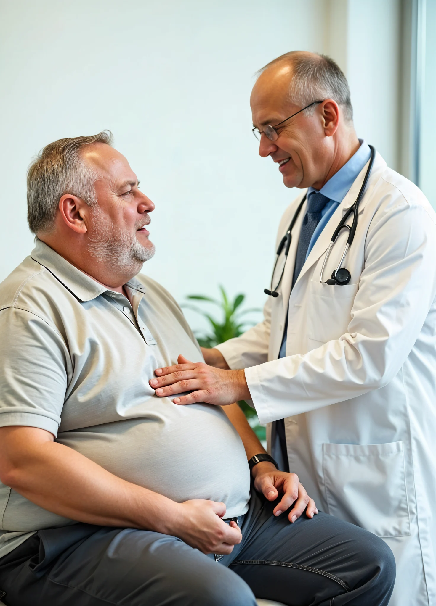 Dr. Solomon examining a patient